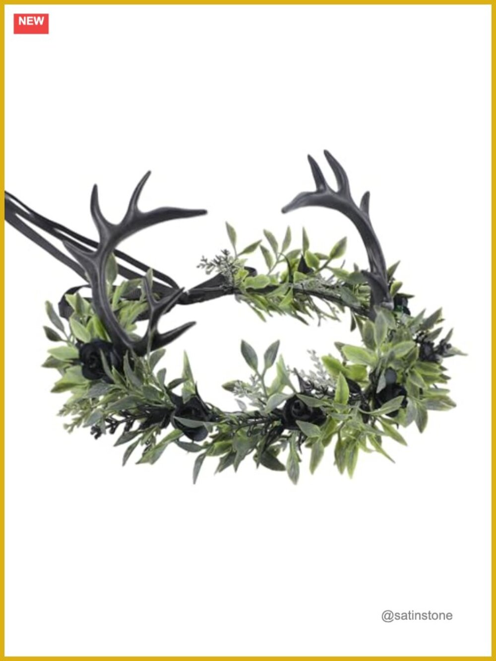 Fairy Antler Crown Adjustable Handmade Costume Headband Renfaire Cosplay